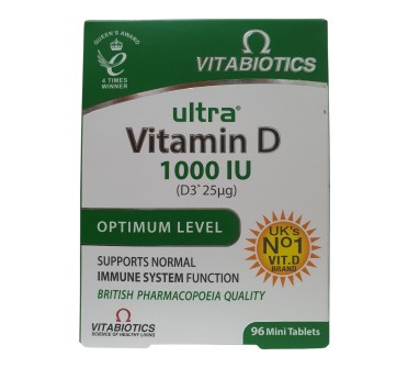 УЛТРА ВИТАМИН Д3 1000IU (25mcg) х 96тб ВИТАБИОТИКС 
